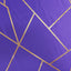 Polyester 90"x132" Rectangle Tablecloth Purple Seamless with Gold Foil Geometric Pattern - Wrinkle-Resistant Seamless Table Cover