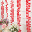 Taffeta Ribbon Sash with 4" Leaf Petal Design Red 50ft - Sophisticated Artificial Fabric Garland