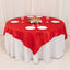 Lamour Satin 72"x72" Table Overlay Square Tablecloth Red - Smooth Finish Table Topper