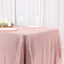 Sequin 60"x126" Rectangle Tablecloth Rose Gold - Glittering Finish Table Cover
