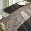 Mesh 12"x108" Table Runner Rose Gold - Leaf Vine Embroidery