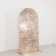 7ft Sparkly Rose Gold Big Payette Sequin Fitted Wedding Arch Cover for Round Top Chiara Backdrop Stand