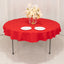 Cotton Blend 70" Round Tablecloth Red - Wrinkle-Resistant Table Cover