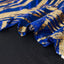 Mesh 72"x72" Table Overlay Square Tablecloth Royal Blue - Wave Embroidered Sequins Table Topper