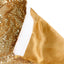 Sequin 17ft Table Skirt Gold - Pleated Satin With Top Velcro Strip - Glitzy Event Decoration