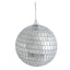 6 Pack 2" Silver Foam Disco Mirror Ball With Hanging Strings, Holiday Christmas Ornaments
