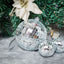 4 Pack 4" Silver Foam Disco Mirror Ball With Hanging Strings, Holiday Christmas Ornaments