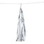 7.5ft Long Metallic Silver Foil Tassels Fringe Garland, Tinsel Streamer Party Backdrop Decorations
