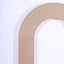 8ft Nude Spandex Fitted Open Arch Wedding Arch Cover, Double-Sided U-Shaped Backdrop Slipcover