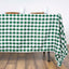 Polyester 60"x126" Rectangle Tablecloth White/Green - Buffalo Plaid Checkered Table Cover