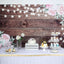 5ftx7ft Rustic Wood and String Lights Print Vinyl Photography Backdrop