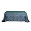 Tulle 90"x156" Rectangle Tablecloth Hunter Emerald Green - Sequin Leaf Embroidered Table Cover