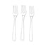 24-Pack Plastic Forks with Modern Hollow Handle Design Silver - Stylish Disposable Utensils 7"