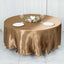 Satin 108" Round Tablecloth Taupe - Smooth and Lustrous Table Cover