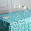 Sequin 90"x156" Rectangle Tablecloth Turquoise - Seamless Big Payette Table Cover