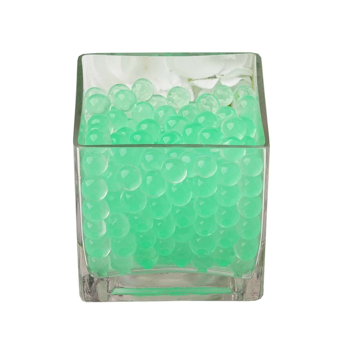 200-250 Pcs Water Gel Beads Vase Filler Apple Green - Small Nontoxic Jelly Balls for Floating Candles & Floral Displays