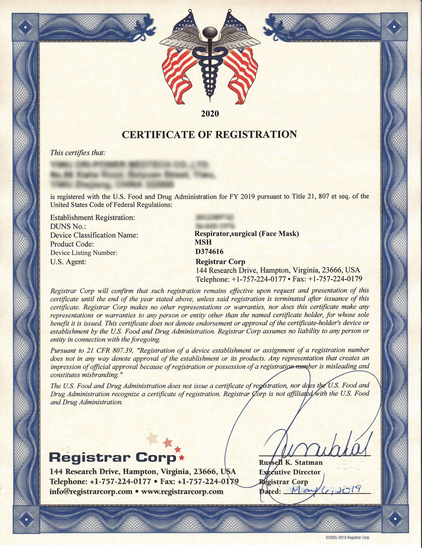 5 Pack KN95 Face Mask With 5 Layer Filters, Elastic Ear Loops And Nose Bridge Clip