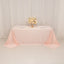 Lamour Satin 90"x132" Rectangle Tablecloth Blush - Soft & Silk-Like Seamless Table Cover