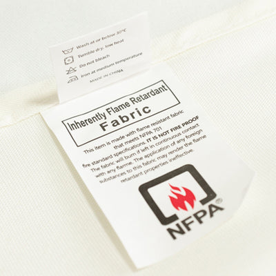 Fire Retardant Premium Polyester 6ft Rectangular Tablecloth Ivory Fitted High-Performance Table Cover - Tablecloths