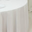 Fire Retardant Scuba Tablecloth â€“ 120’’ Round White Wrinkle Free Stain Resistant Seamless Polyester Cover