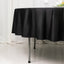 Fire Retardant Scuba Tablecloth â€“ 90’’ Round Black Wrinkle Free Stain Resistant Polyester Cover - Tablecloths