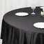 Fire Retardant Scuba Tablecloth â€“ 90’’ Round Black Wrinkle Free Stain Resistant Polyester Cover - Tablecloths