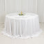 Fire Retardant Premium Polyester 132" Round Tablecloth White - Stylish High-Performance Table Cover for Large Gatherings