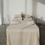 Premium Polyester 8ft Rectangle Tablecloth Ivory Durable Fitted 220GSM Table Cover