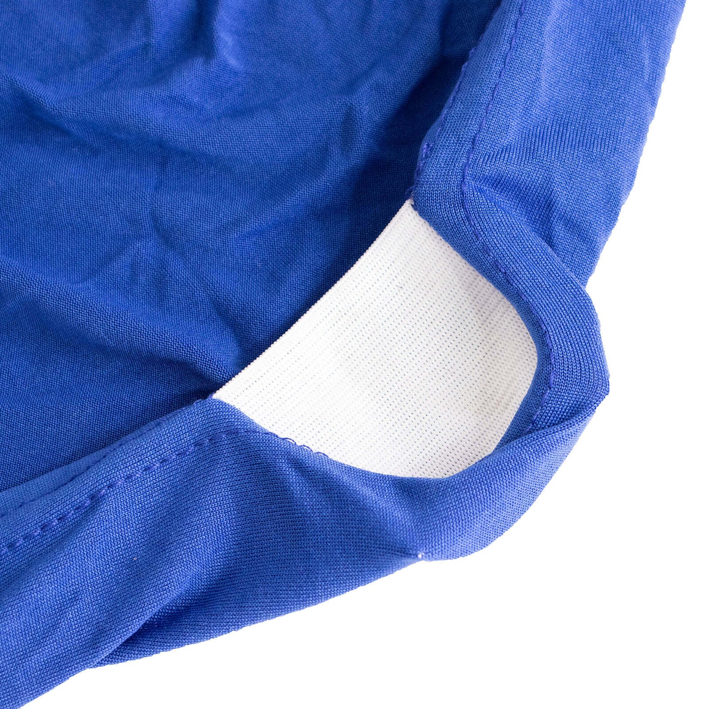 Stretch Spandex Chair Cover Royal Blue for Folding Chairs - Secure Fit Slipcover with Silver Rhinestone Buckled Sash Band