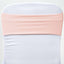 5 Pack Stretch Spandex Chair Sashes Blush - Fitted Finish Two Ply Heavy Duty Chair Bands 5"x12"