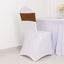 5 Pack Stretch Spandex Chair Sashes Cinnamon Brown - Fitted Finish Two Ply Heavy Duty Chair Bands 5"x12"