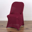 Stretch Spandex Chair Cover Burgundy for Folding Chairs - Reusable & Wrinkle-Resistant 160GSM Fitted Slipcover