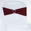 5 Pack Stretch Spandex Chair Sashes Burgundy - Fitted Finish Two Ply Heavy Duty Chair Bands 5"x12"