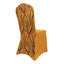 Spandex Chair Cover with Wave Embroidered Sequins for Banquet Chairs Gold/Black - Glittering Stretch Fitted Slipcover