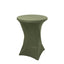 Spandex 30" Round Cocktail Table Cover Dusty Sage Green - Easy to Maintain Stretch Fitted Highboy Tablecloth
