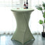 Spandex 30" Round Cocktail Table Cover Sage Green - Easy to Maintain Stretch Fitted Highboy Tablecloth