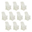 10 Pack Stretch Spandex Chair Covers Ivory for Folding Chairs - Durable 160GSM Fitted Slipcovers