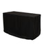 Fitted Polyester 48"x24"x30" Rectangle Tablecloth Black - Durable and Sleek for Events