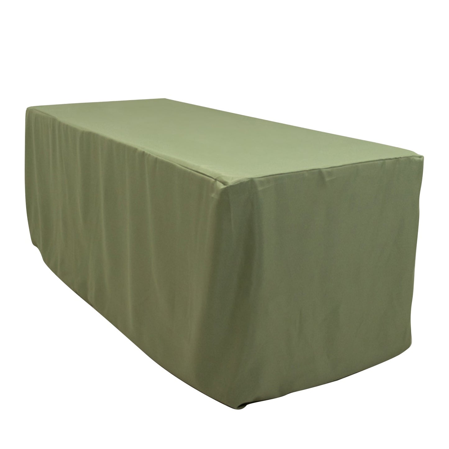 Fitted Polyester 72"x30" Rectangle Tablecloth Dusty Sage Green - Durable Table Cover
