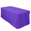 Fitted Polyester 72"x30" Rectangle Tablecloth Purple - Durable and Easy to Maintain Table Cover