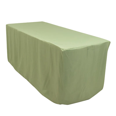 Fitted Polyester 72’’x30’’ Rectangle Tablecloth Sage Green - Durable and Easy to Maintain Table Cover - Tablecloths