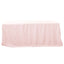 Fitted Polyester 96"x30" Rectangle Tablecloth Blush - Durable and Easy to Maintain Table Cover
