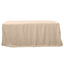 Fitted Polyester 96"x30" Rectangle Tablecloth Nude - Durable and Easy to Maintain Table Cover
