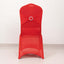 Spandex Chair Cover with Silver Rhinestone Buckled Sash Band Red - Stretch Fitted Slipcover