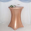 Metallic Spandex 30" Fitted Round Cocktail Table Cover Blush Highboy Tablecloth - Stretch Fit & Water-Resistant