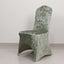 Crushed Velvet Spandex Banquet Chair Cover Fitted Slipcover Sage Green - Stretch 190GSM Slipcover with Foot Pockets