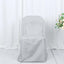 Polyester Slip On Folding Chair Covers Silver - Stain-Resistant Reusable Durable Fabric