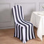 Spandex Chair Cover with Foot Pockets for Banquet Chairs Black/White 2" Stripes - Durable 160GSM Fitted Slipcover for Weddings & Gatherings