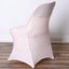 Stretch Spandex Chair Cover Blush for Folding Chairs - Reusable & Wrinkle-Resistant 160GSM Fitted Slipcover
