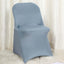 Stretch Spandex Chair Cover Dusty Blue for Folding Chairs - Reusable & Wrinkle-Resistant 160GSM Fitted Slipcover
